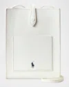 Polo Ralph Lauren Polo Play Pebbled Leather Crossbody Bag In Paper