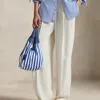 Polo Ralph Lauren Medium Stripe Polo Play Tote Bag In Ink/white