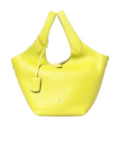Polo Ralph Lauren Polo Play Top Handle Bag In Yellow