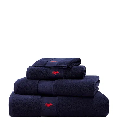 Polo Ralph Lauren Polo Player Bath Sheet In Navy