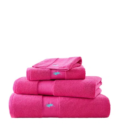 Polo Ralph Lauren Polo Player Guest Towel In Pink