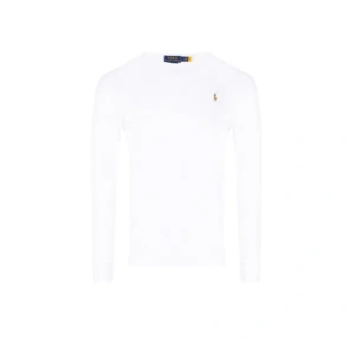 Polo Ralph Lauren T-shirt Manches Longues Polo Player En Coton In White