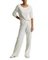 Polo Ralph Lauren Polo Pointelle Henley Pajamas In Egret In Ecru