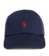 Polo Ralph Lauren Blue Baseball Cap With Logo Embroidery In Cotton Man In Black