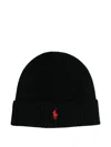 Polo Ralph Lauren Logo-embroidered Wool Beanie In Black