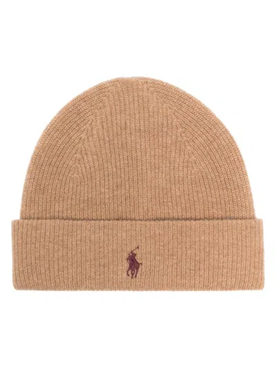 Polo Ralph Lauren Polo Pony Beanie In Brown