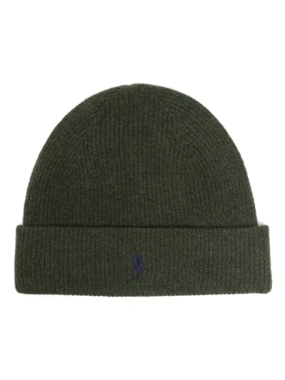 Polo Ralph Lauren Polo Pony Beanie In Green
