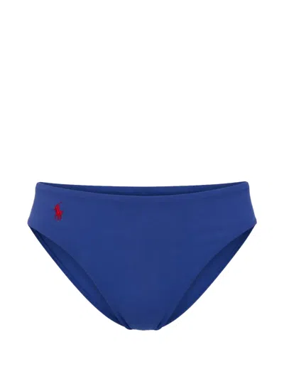 Polo Ralph Lauren Polo Pony Bikini Bottoms In Blue