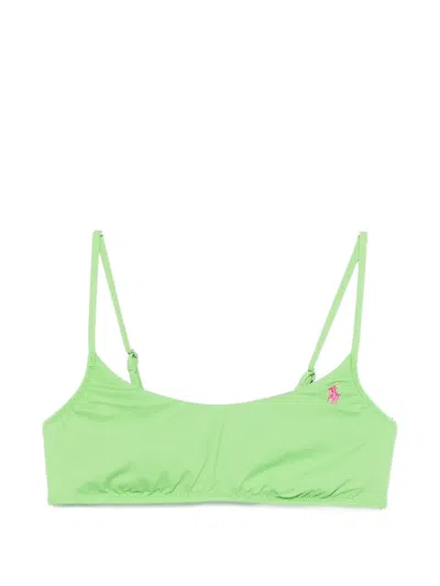 Polo Ralph Lauren Polo Pony Bikini Top In Green