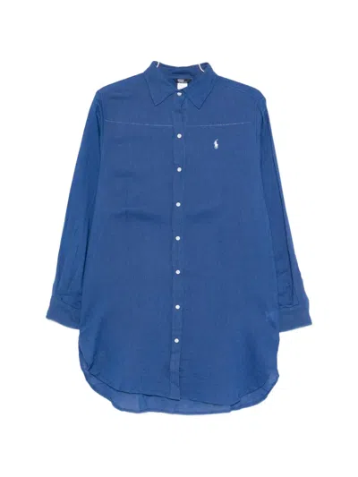 Polo Ralph Lauren Polo Pony Boyfriend Shirt In Blue