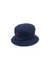 Polo Ralph Lauren Embroidered-logo Bucket Hat In Blue