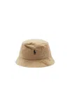 Polo Ralph Lauren Logo-embroidered Bucket Hat In Nude