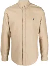 Polo Ralph Lauren Polo Pony Button-collar Shirt In Neutrals