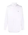 Polo Ralph Lauren Slim-fit Button-down Collar Logo-embroidered Cotton Oxford Shirt In White