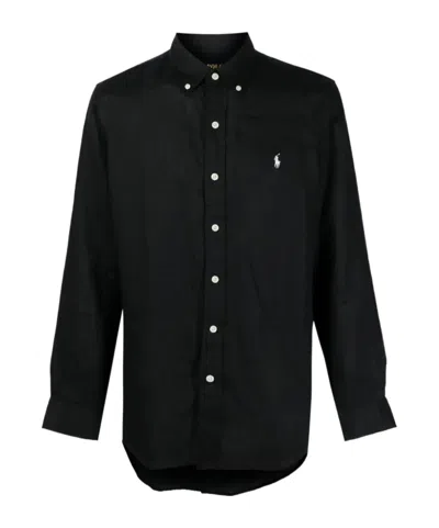 Polo Ralph Lauren Logo-embroidered Shirt In Brown