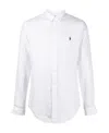 POLO RALPH LAUREN LOGO-EMBROIDERED LINEN SHIRT