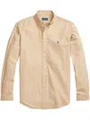 Polo Ralph Lauren Polo Pony Button-up Cotton Shirt In Brown