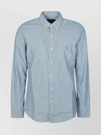 Polo Ralph Lauren Blue Cotton Polo Pony Chambray Shirt