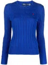 Polo Ralph Lauren Julianna Wool And Cashmere Blend Sweater In Blue