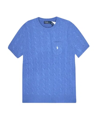 Polo Ralph Lauren Polo Pony Cable-knit Jumper In Blue