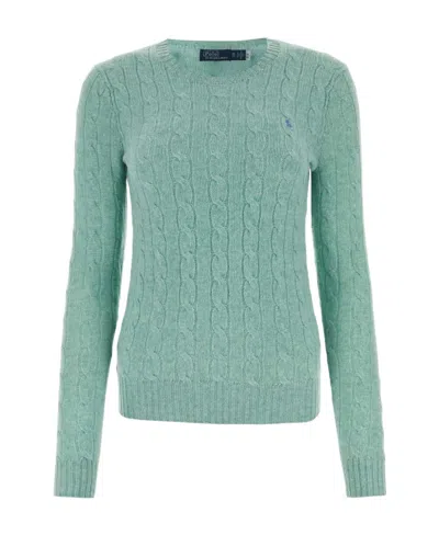 Polo Ralph Lauren Polo Pony Cable-knit Jumper In Green