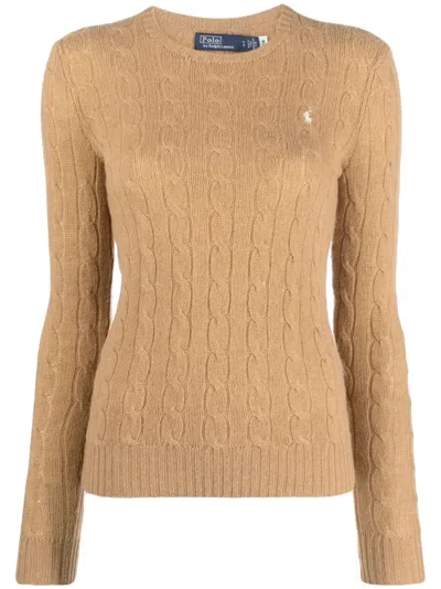 Polo Ralph Lauren Polo Pony Cable-knit Jumper In Neutrals