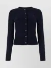 Polo Ralph Lauren Cable Knit Cardigan With Button-down Front In Blue