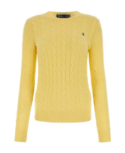 Polo Ralph Lauren Polo Pony Cable-knit Jumper In Yellow