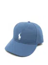 Polo Ralph Lauren Blue Twill Polo Bear Cap In Blue