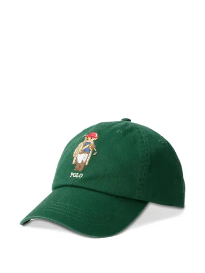Polo Ralph Lauren Polo Bear Twill Ball Cap In Green