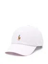 Polo Ralph Lauren Striped Cotton Blend Baseball Hat With Iconic Embroidery In Pink