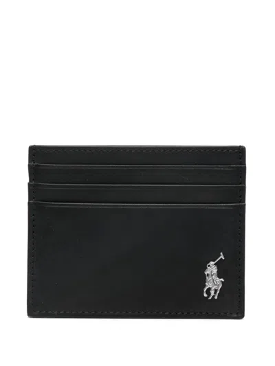 Polo Ralph Lauren Polo Pony Card Holder In Black