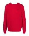 Polo Ralph Lauren Round Neck Sweather With Logo In Red