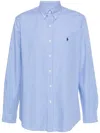 Polo Ralph Lauren Slim Fit Checked Stretch Poplin Shirt In Blue