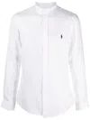 Polo Ralph Lauren Polo Pony Collarless Shirt In White