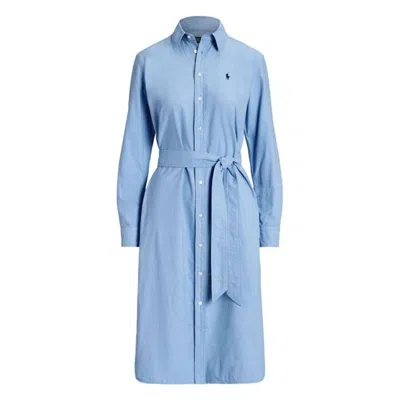 Polo Ralph Lauren Polo Pony Cotton Dress In Blue