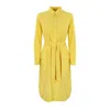 Polo Ralph Lauren Shirt Dress With Pony Logo In Yellow