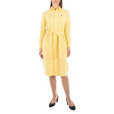 Polo Ralph Lauren Polo Pony Cotton Dress In Yellow