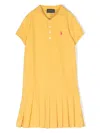 Polo Ralph Lauren Teen Girls Yellow Cotton Polo Dress In Yellow
