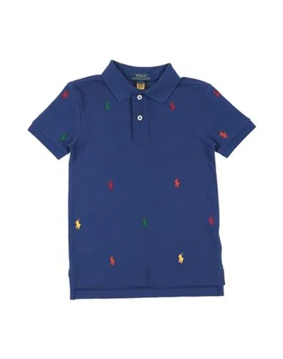 Polo Ralph Lauren Babies'  Polo Pony Cotton Mesh Polo Shirt Toddler Boy Polo Shirt Blue Size 5 Cotton