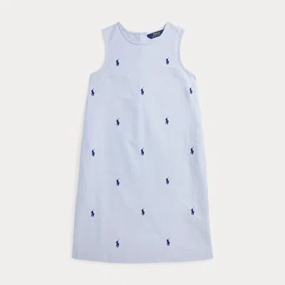 POLO RALPH LAUREN POLO PONY COTTON OXFORD DRESS