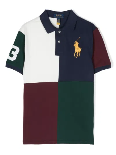 Polo Ralph Lauren Kids' Polo-pony Cotton Polo Shirt In Blue
