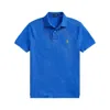 Polo Ralph Lauren Blue Polo Shirt With Logo Embroidery In Cotton Piquet Man In Blue