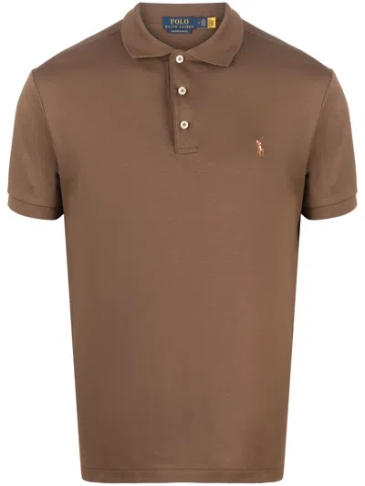 Polo Ralph Lauren Polo Pony Cotton Polo Shirt In Dark Beech