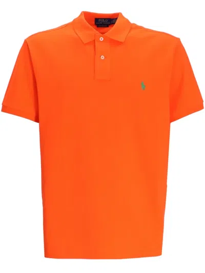 Polo Ralph Lauren Polo Pony Cotton Polo Shirt In Orange