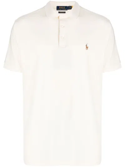 Polo Ralph Lauren Polo Pony Cotton Polo Shirt In Neutrals