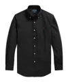 Polo Ralph Lauren Black Shirt With Pony Embroidery In Black
