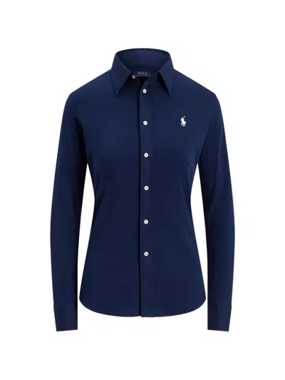 Polo Ralph Lauren Polo Pony Cotton Shirt In Blue