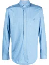 Polo Ralph Lauren Polo Pony-embroidered Cotton Shirt In Blue