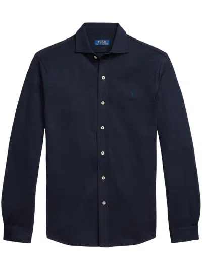 Polo Ralph Lauren Polo Pony Cotton Shirt In Blue